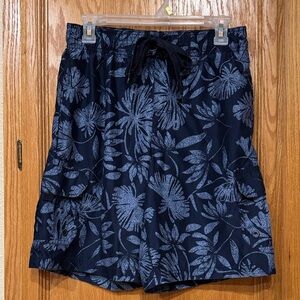 OP Men's Blue Floral Board Shorts - Size Small
